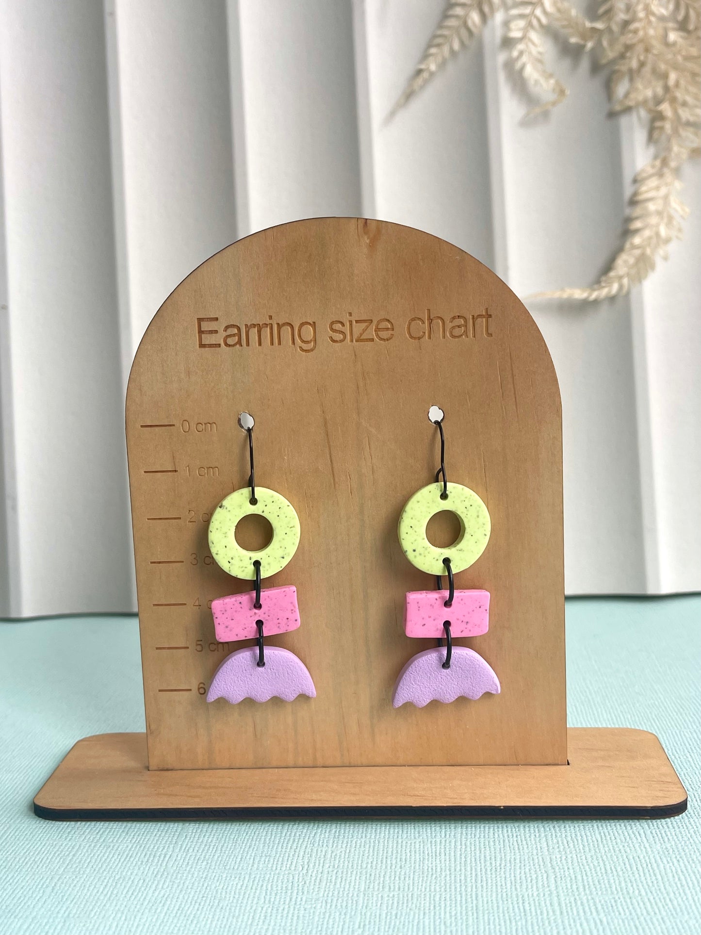 'Granite' Wavy Hollow Circle Dangle