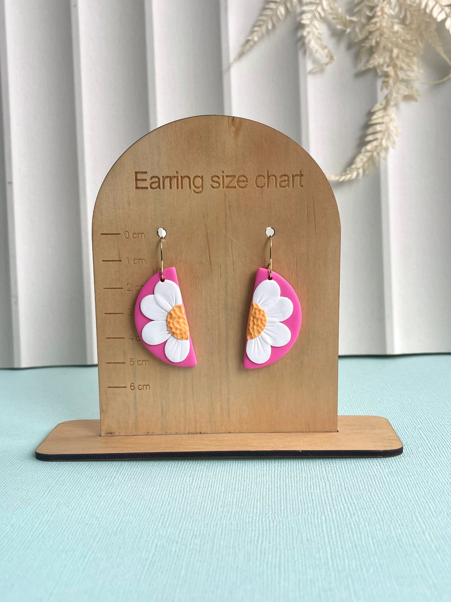 'Daisy' Semi Circle Flower Medium Dangle