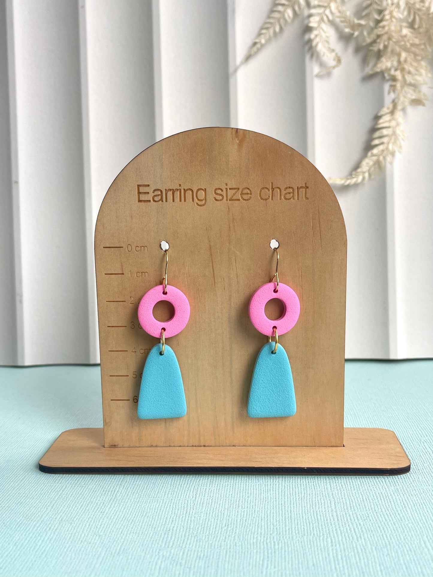 'Colour Block' Hollow Circle Arch Dangle