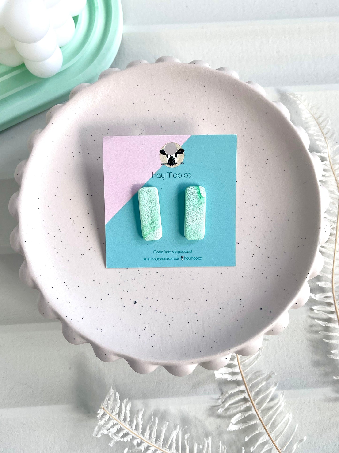'Greens' Rectangle Stud