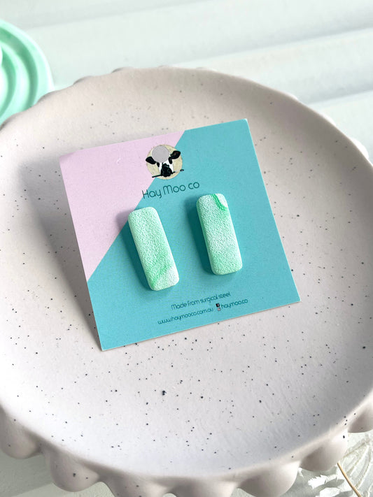 'Greens' Rectangle Stud