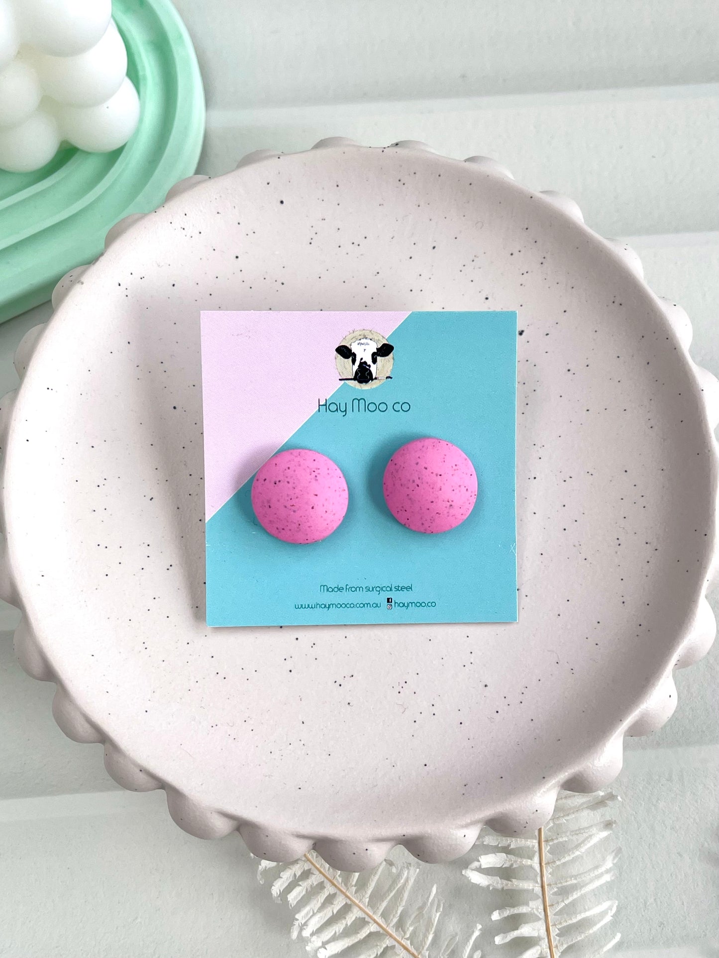 *CLIP ON* Puffy Circle Stud