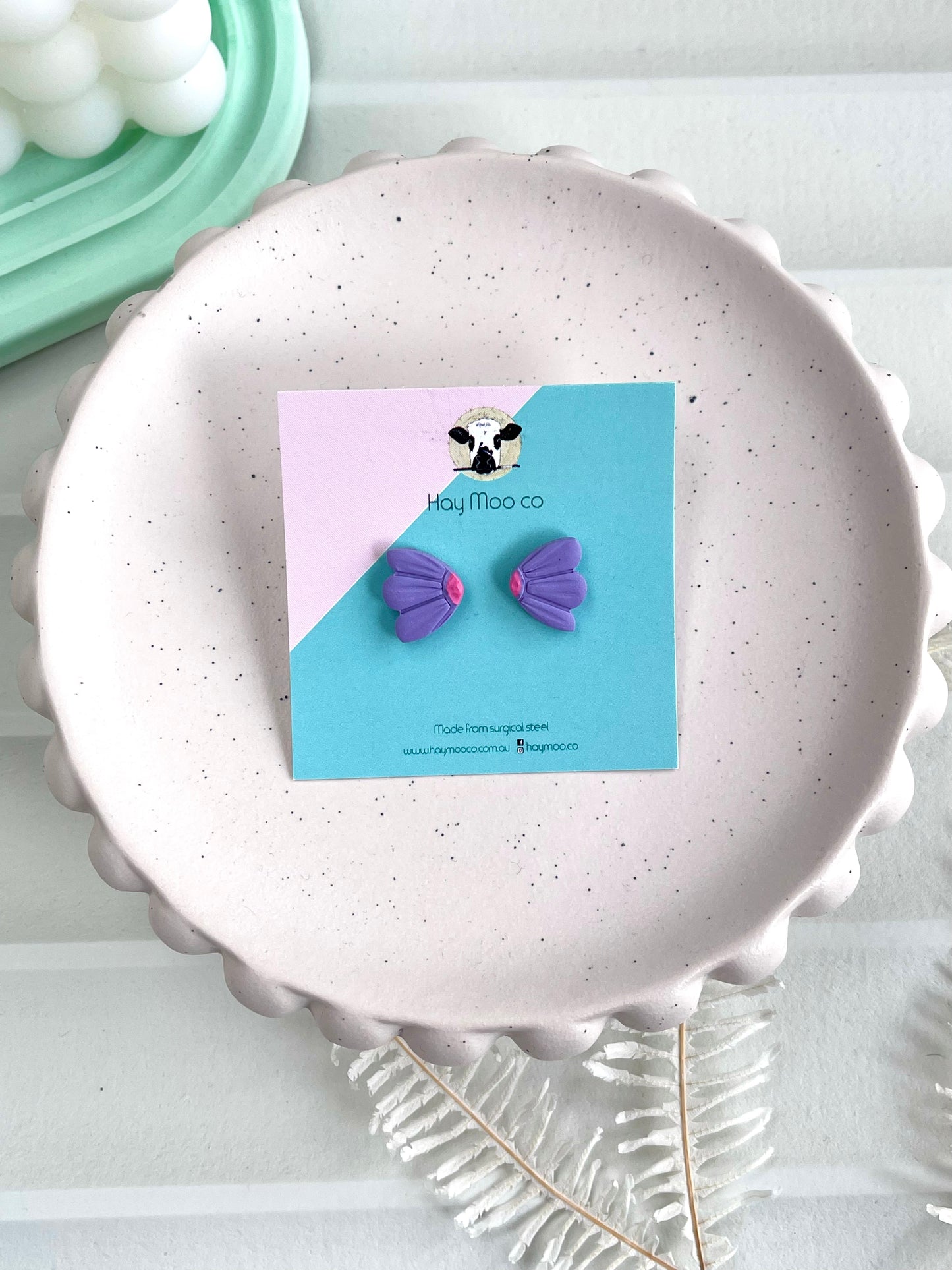 'Purple' Flower Stud