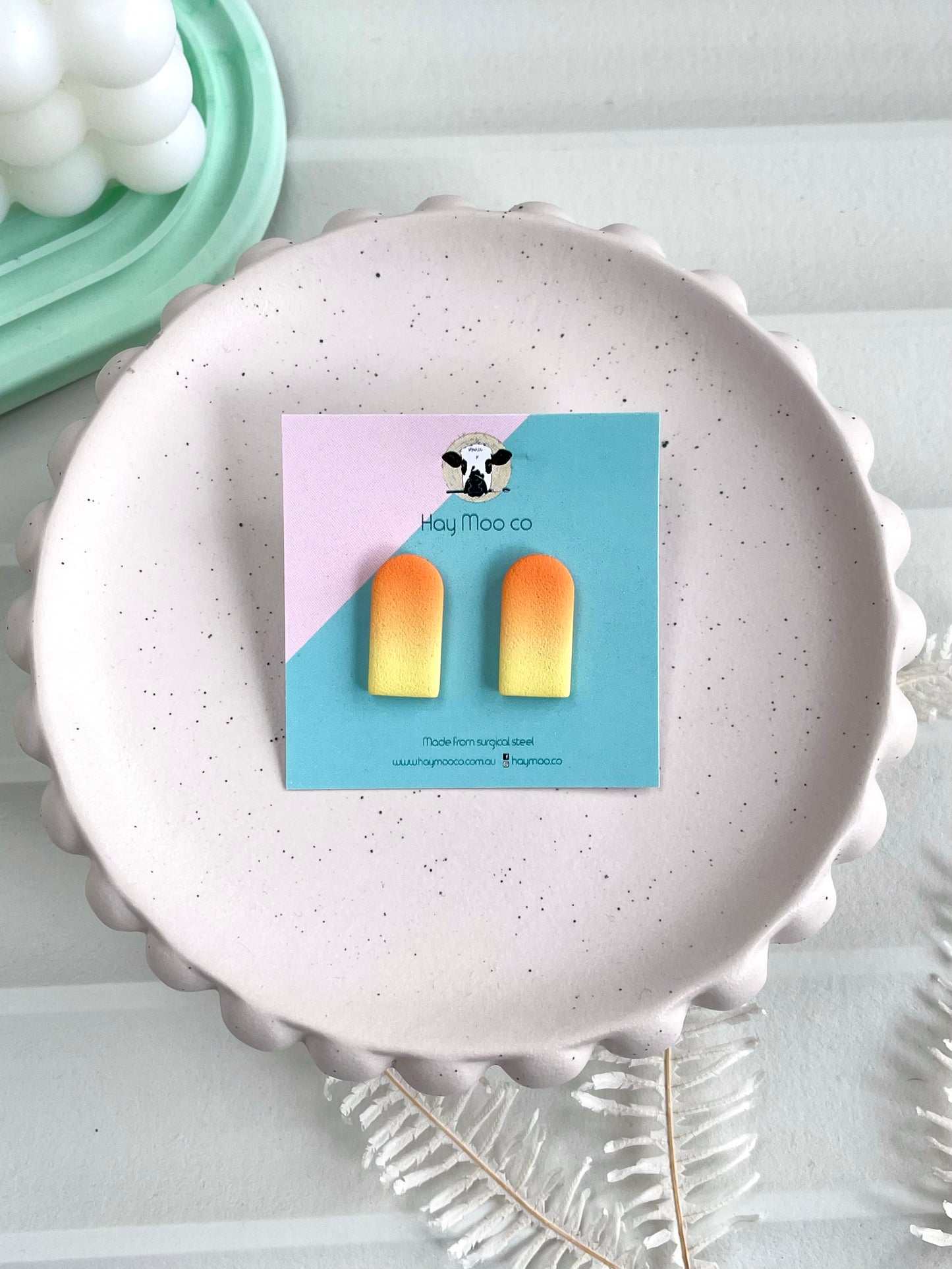 'Ombre Orange' Arch Stud