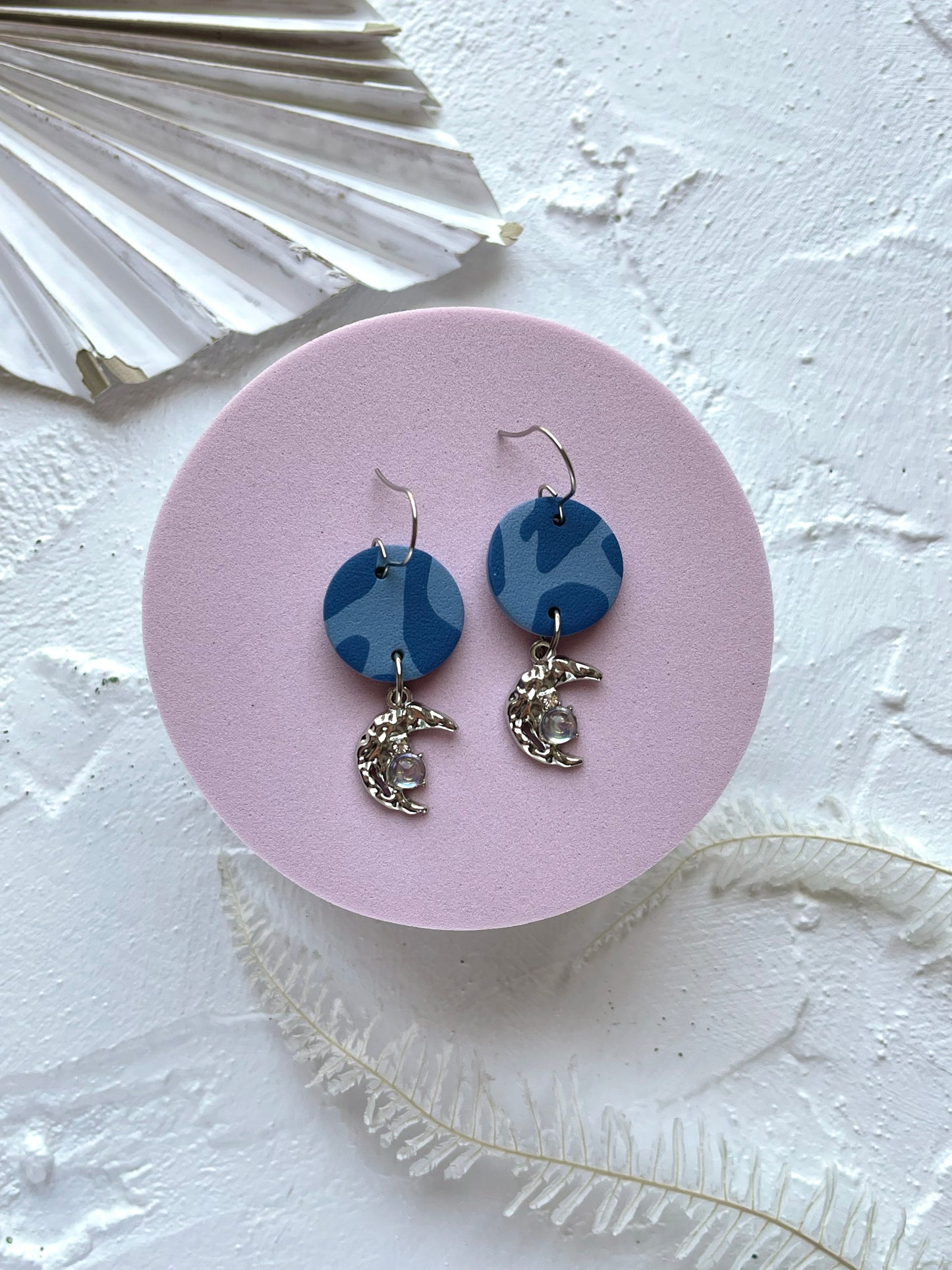 'Blue Tide' Moon Charm Dangle