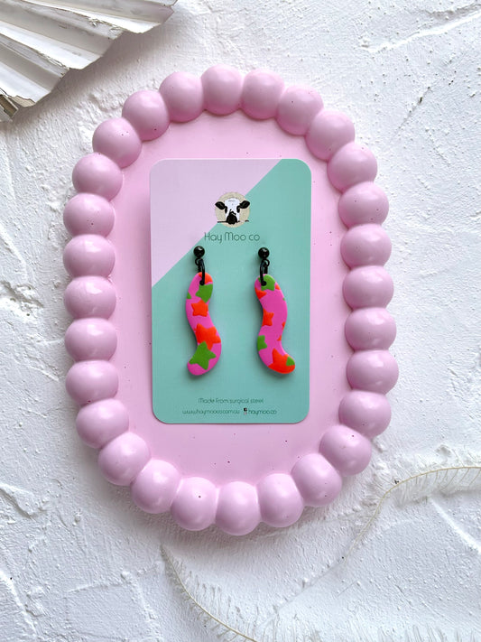 'Neon Stars' Wiggle Dangle