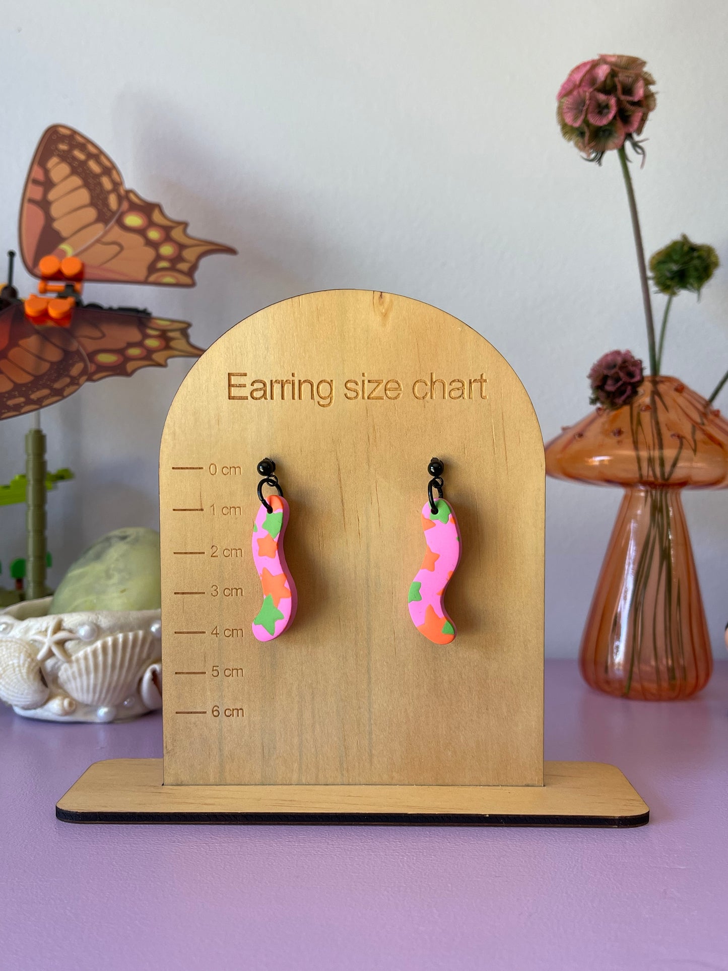 'Neon Stars' Wiggle Dangle