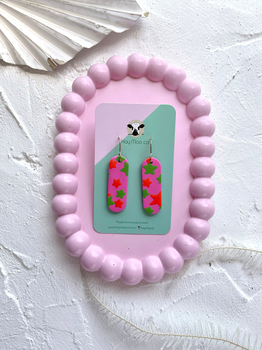 'Neon Stars' Pill Dangle