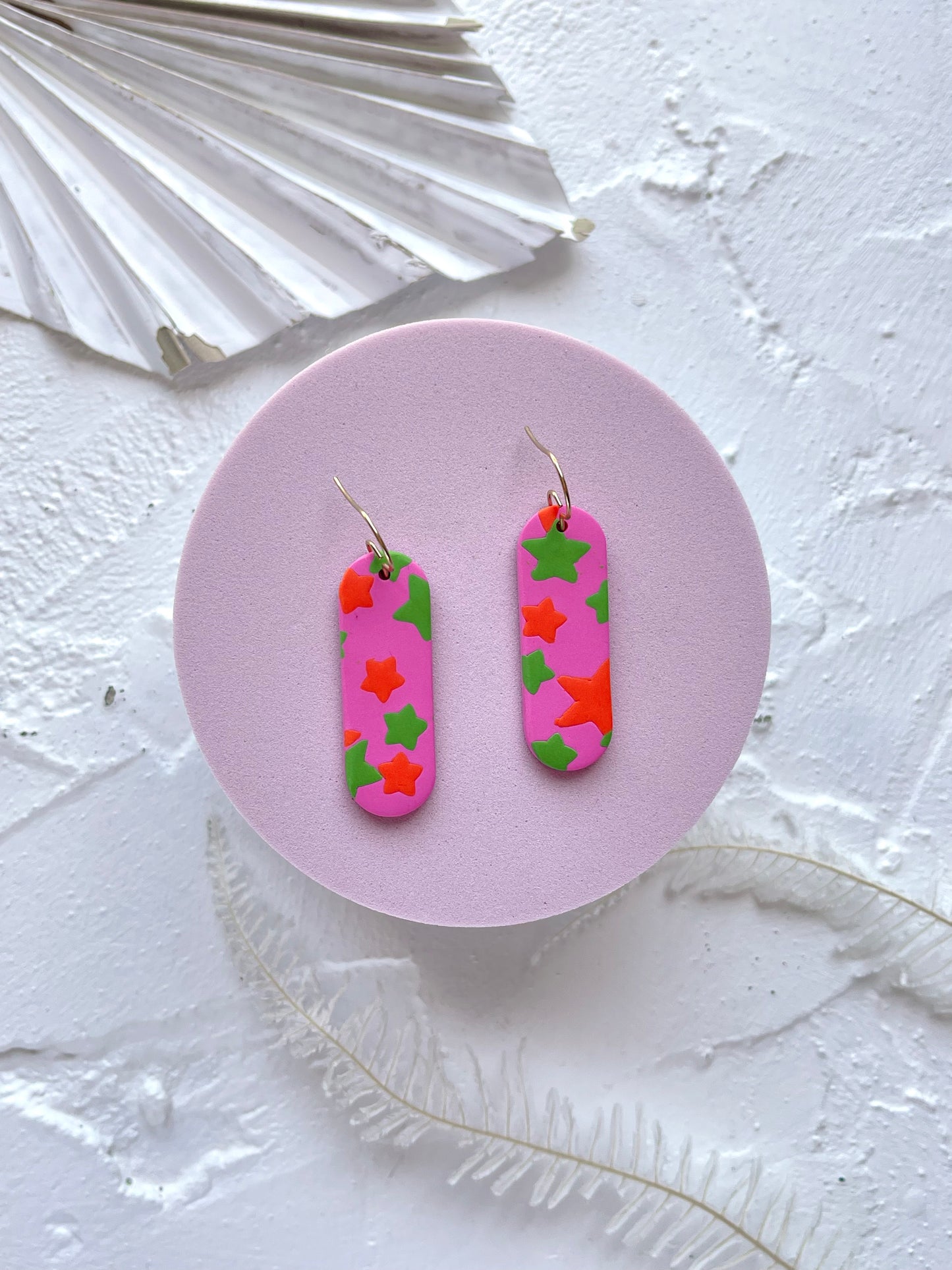 'Neon Stars' Pill Dangle