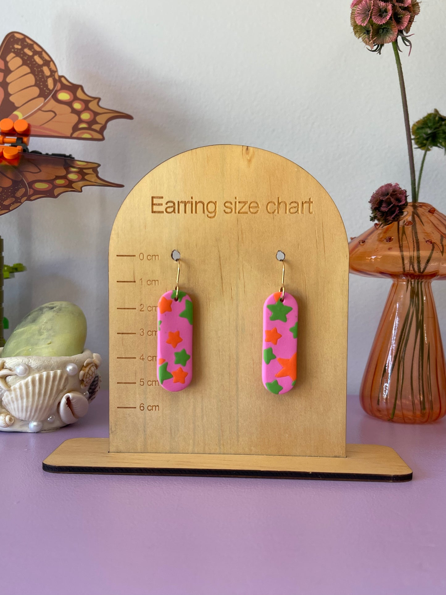 'Neon Stars' Pill Dangle