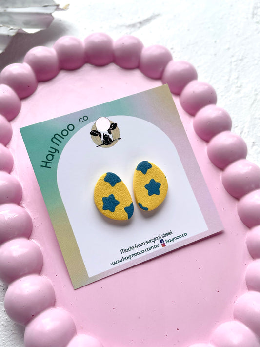 'Golden Sky' Pebble Stud