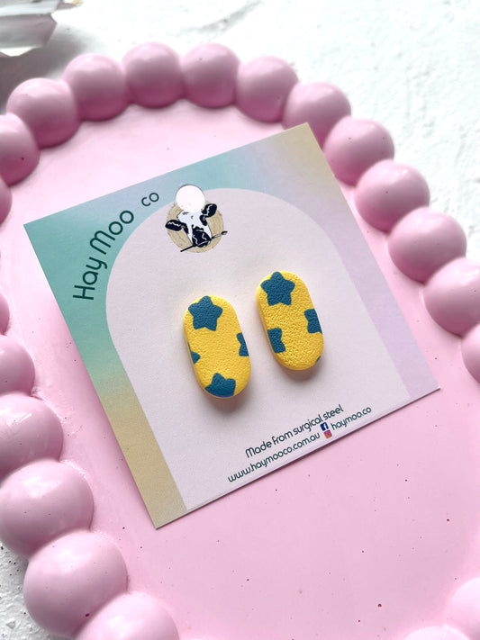 'Golden Sky' Oval Stud