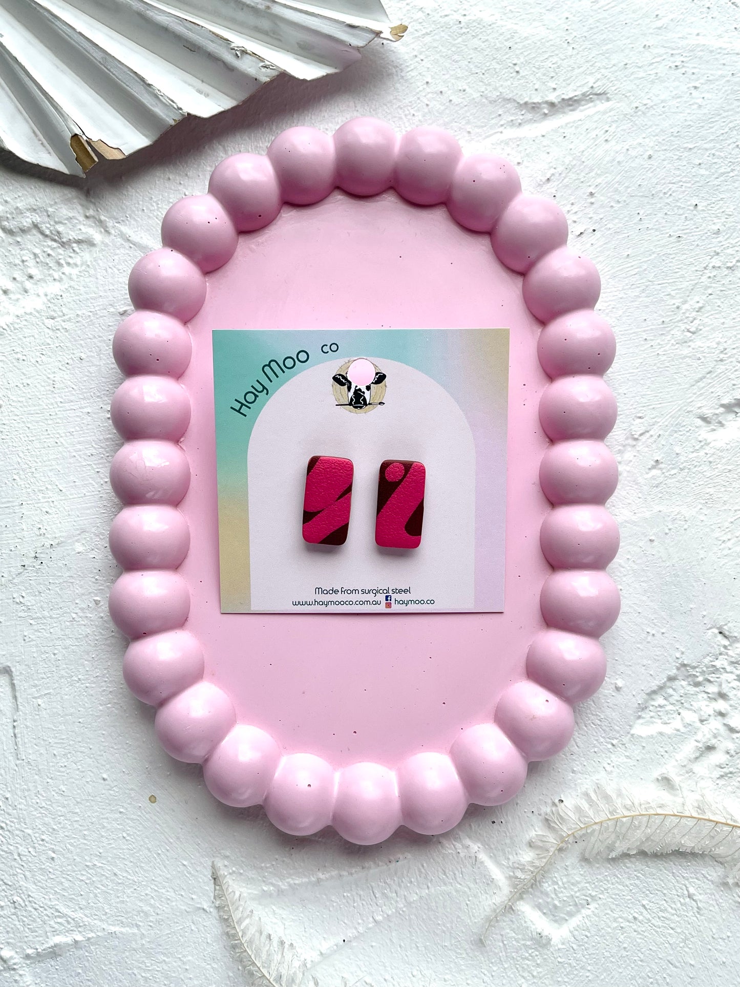 'Berry Blossom' Rectangle Stud