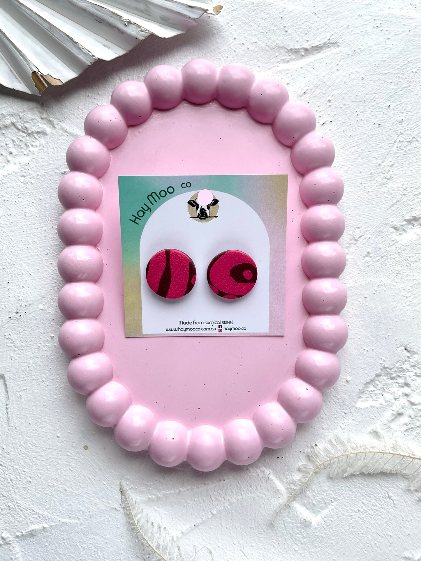 'Berry Blossom' Circle Stud