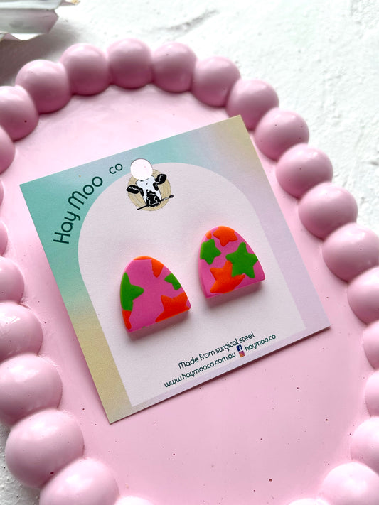 'Neon Stars' Arch Stud