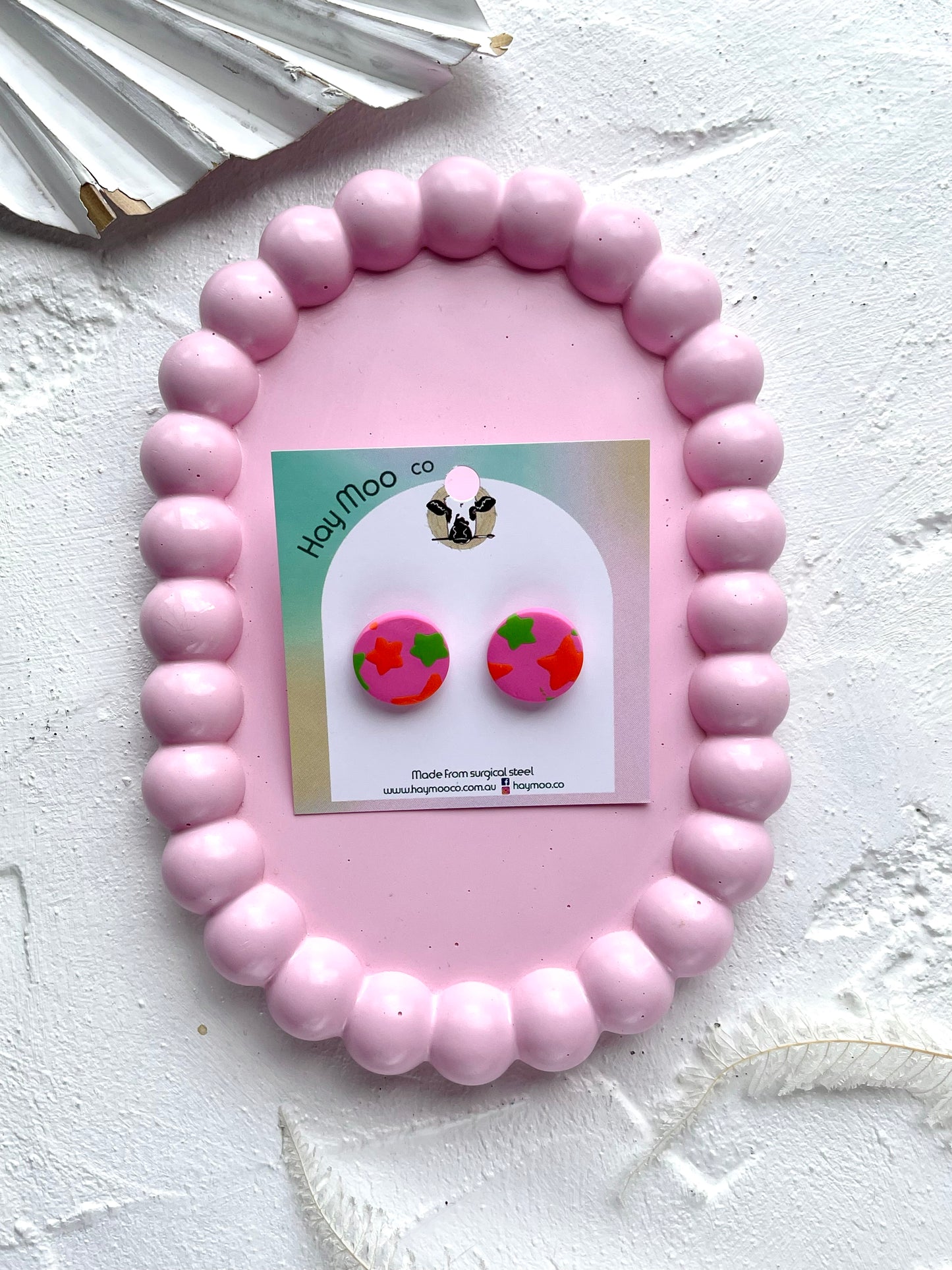 'Neon Stars' Circle Stud