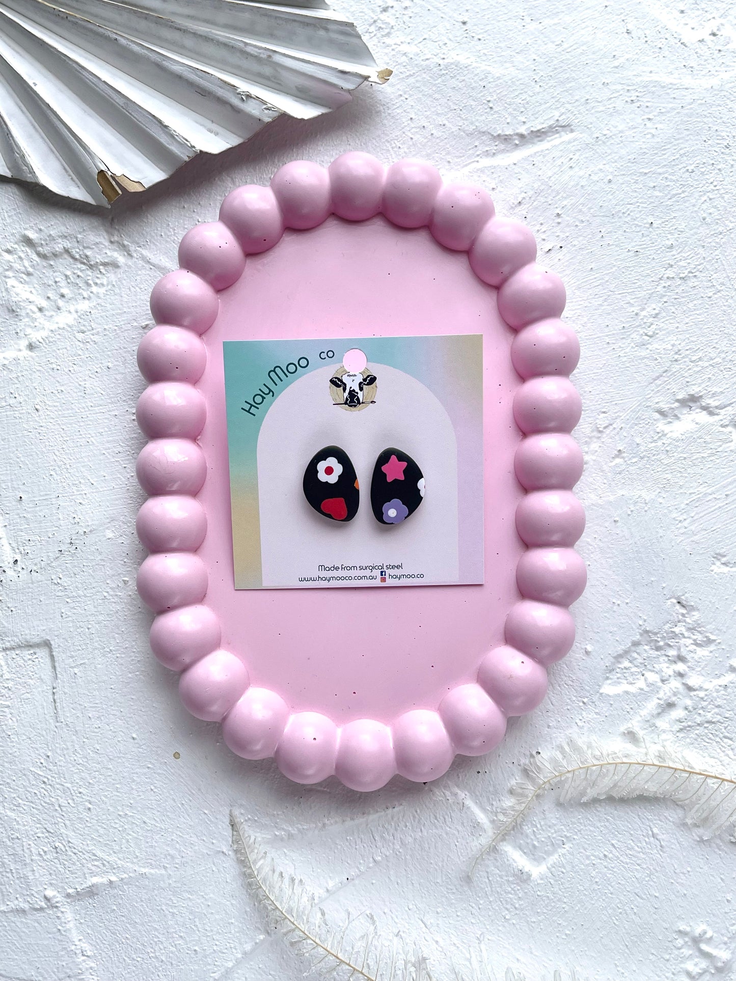'Starlit Love' Pebble Stud
