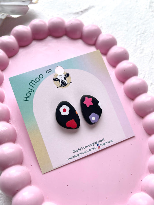 'Starlit Love' Pebble Stud