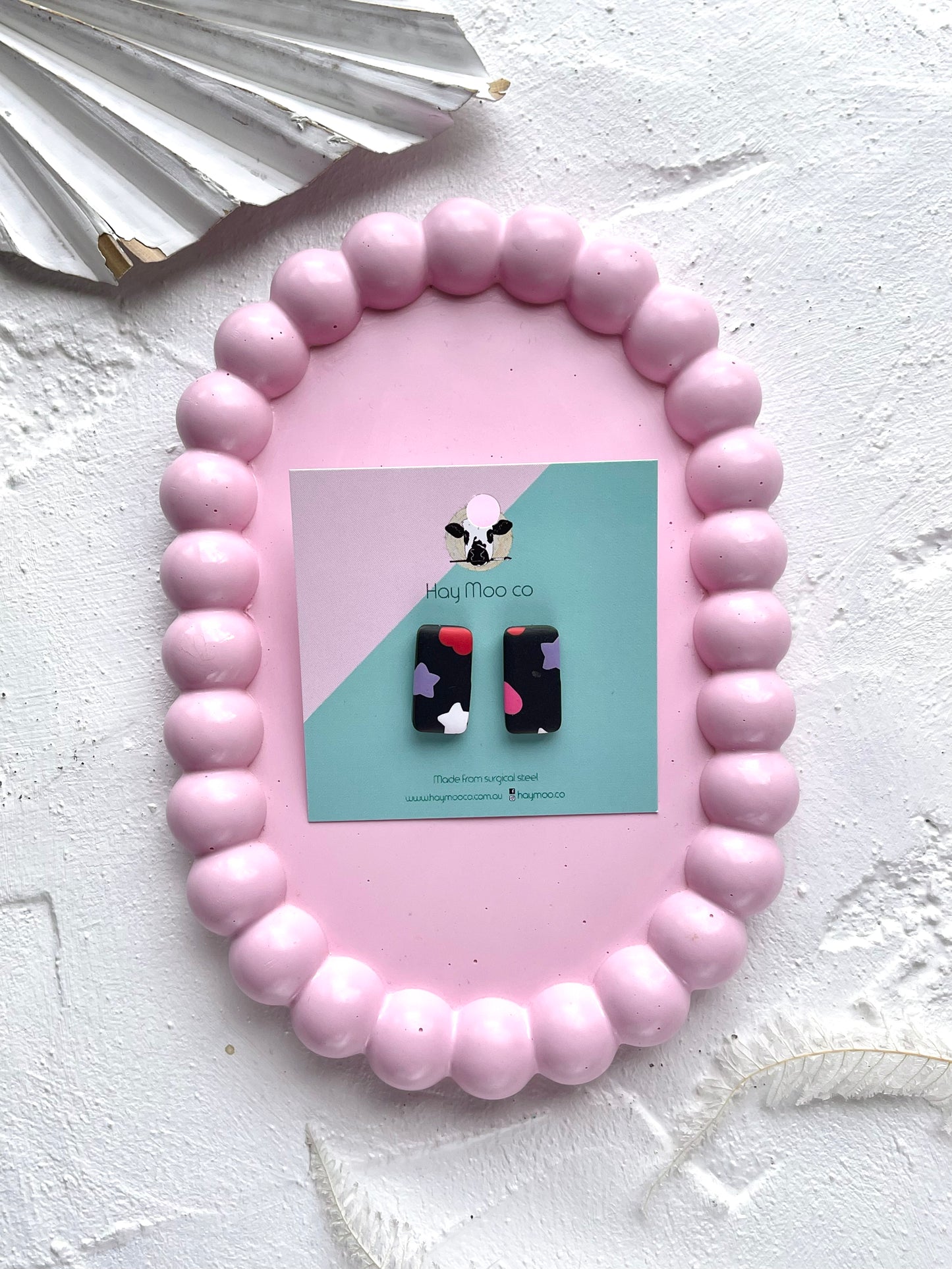 'Starlit Love' Rectangle Stud