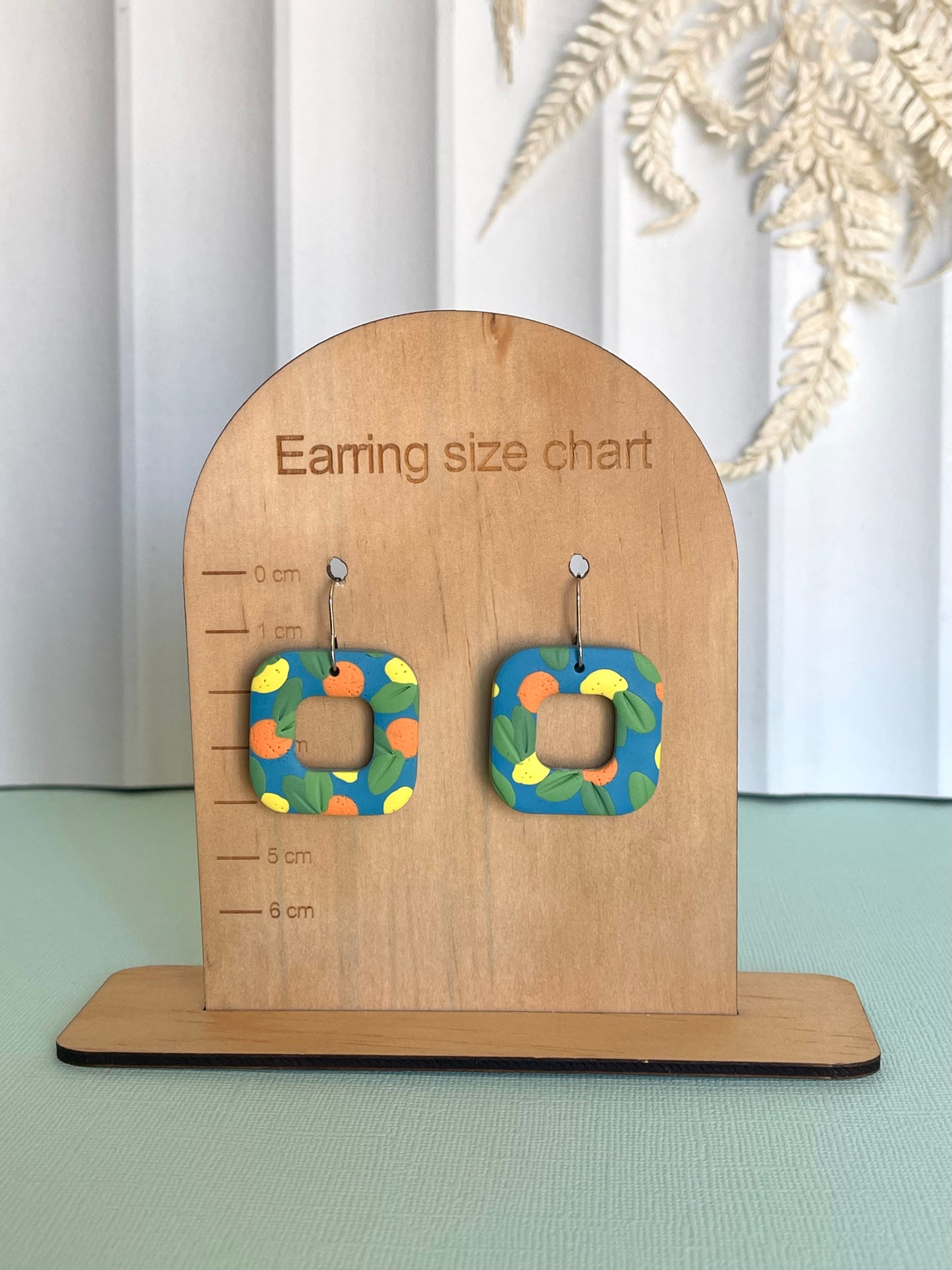 'Fruits' Hollow Square Dangle