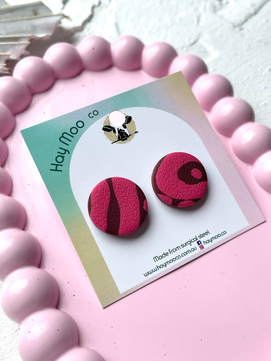 'Berry Blossom' Circle Stud