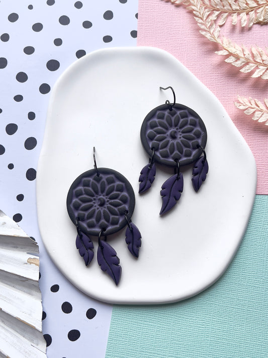 'Witchy' Black Dreamcatcher Dangle