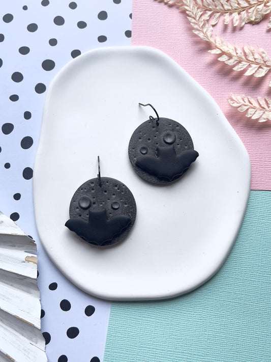 'Witchy' Bat Moon Dangle