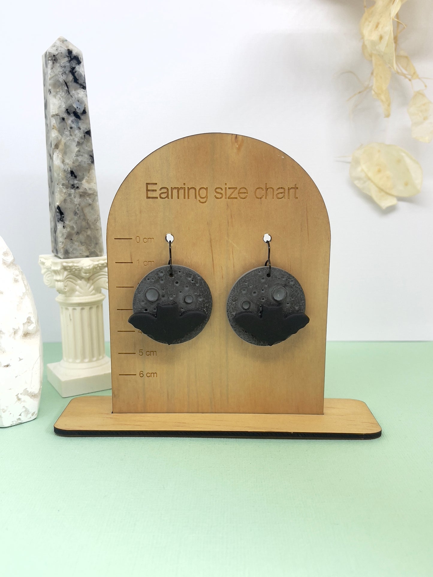 'Witchy' Bat Moon Dangle