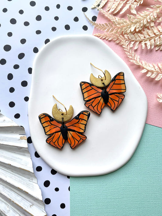 'Monarch Butterfly' Big Moon Charm Dangle