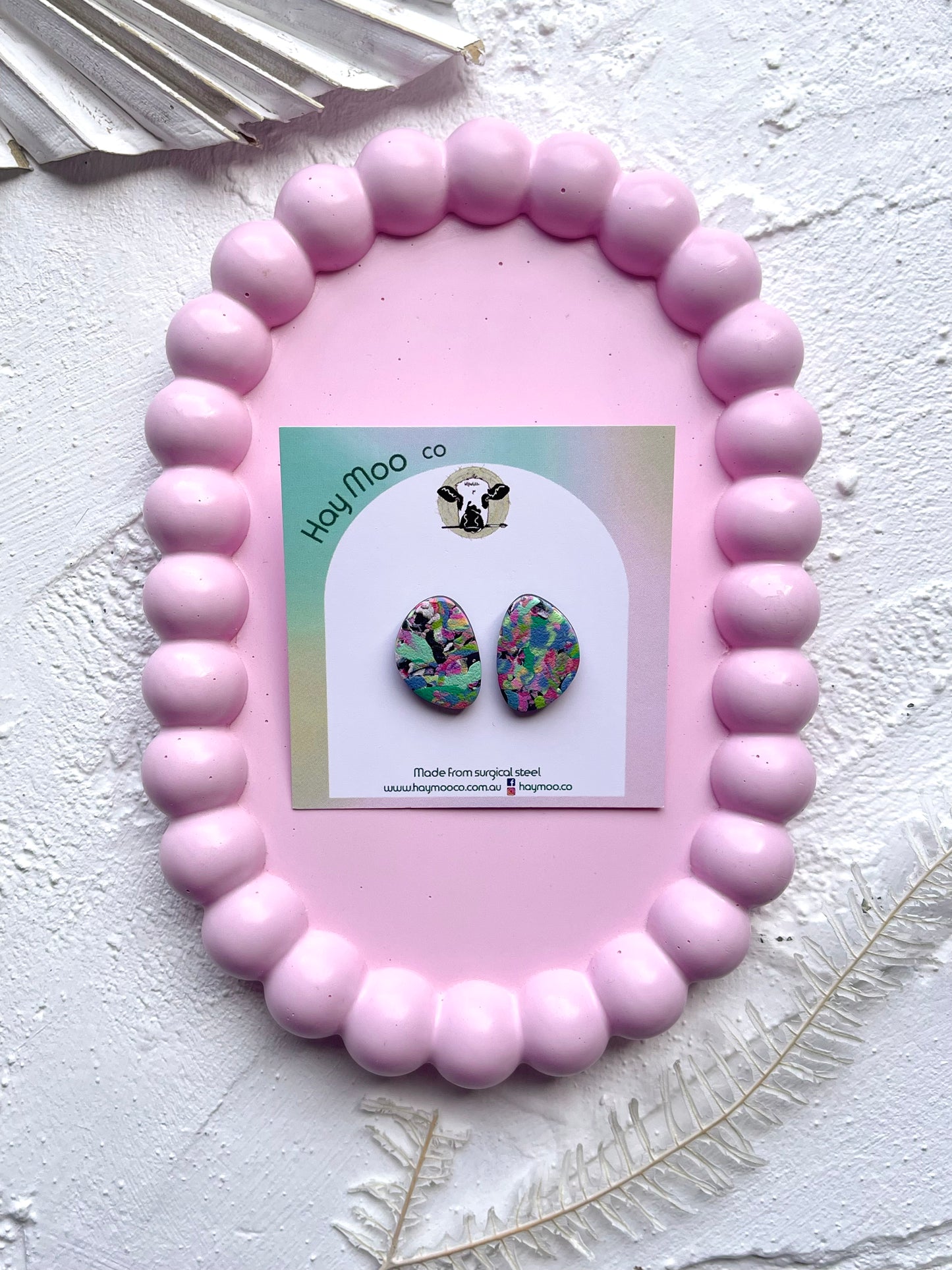 'Funfetti' Pebble Stud