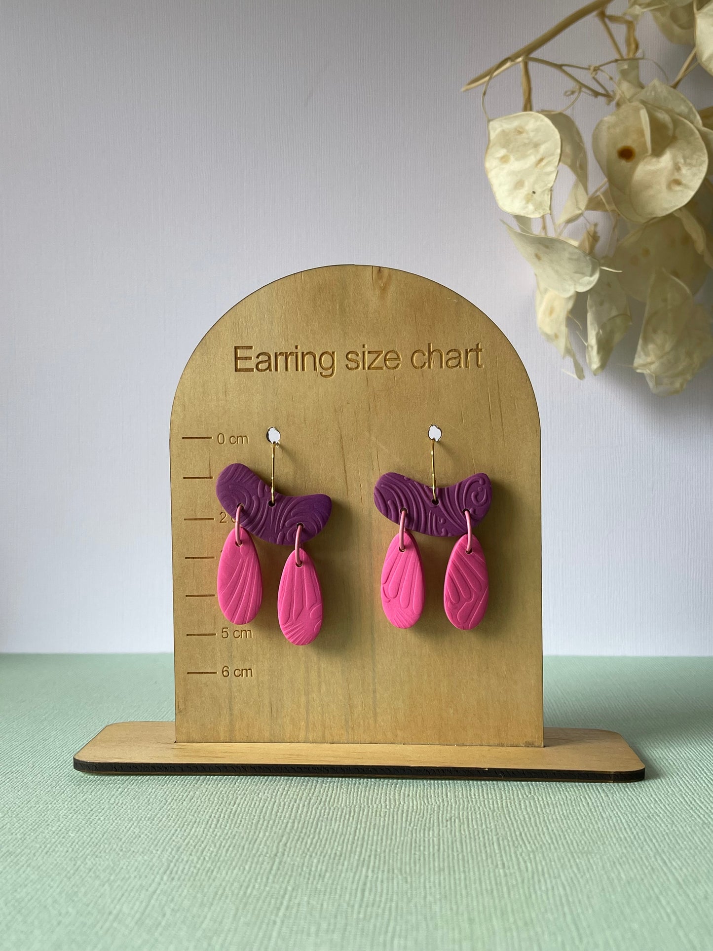 'Purple Swirl' Droplet Dangle