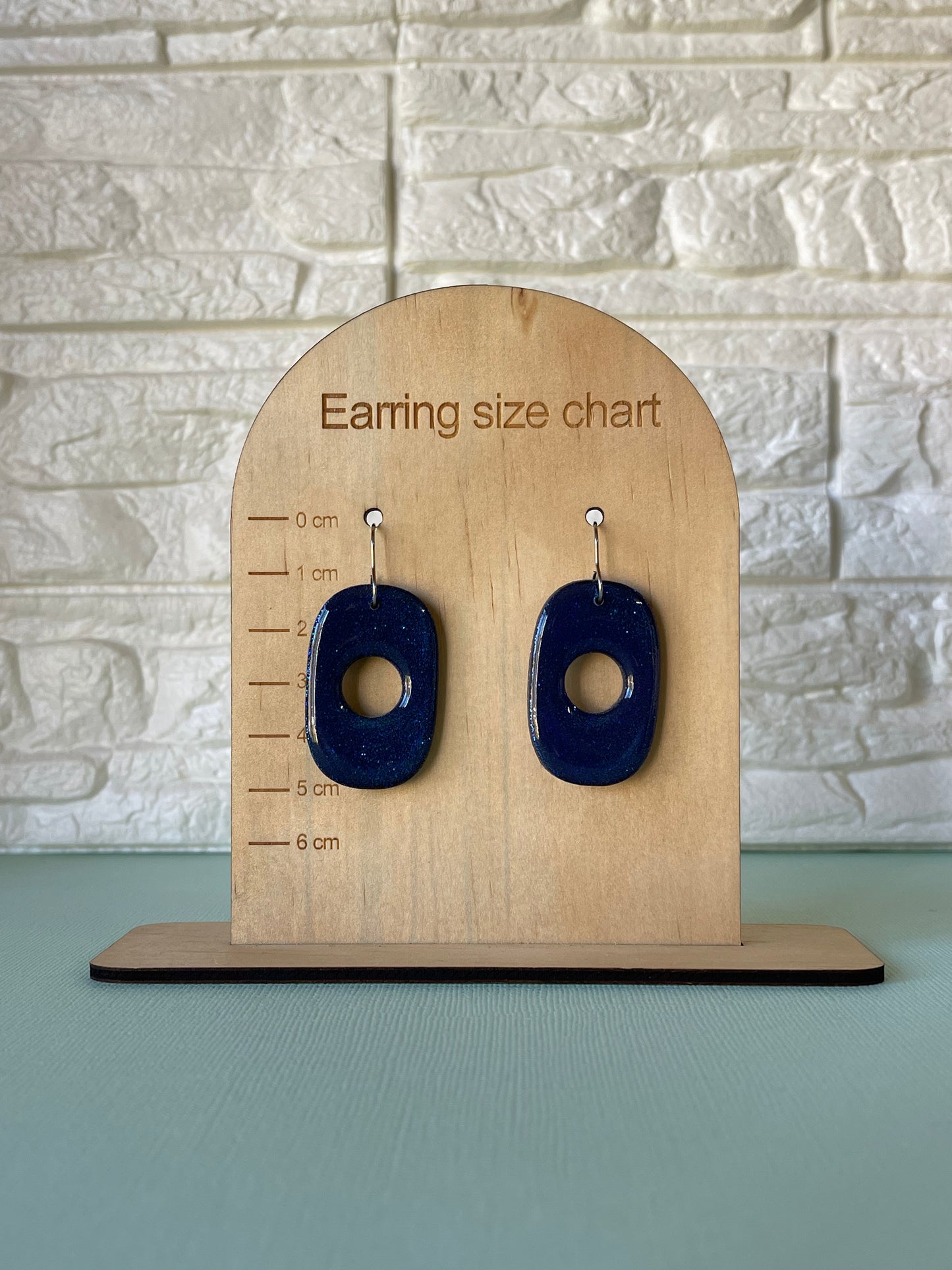 'Glitter' Hollow Oval Dangles