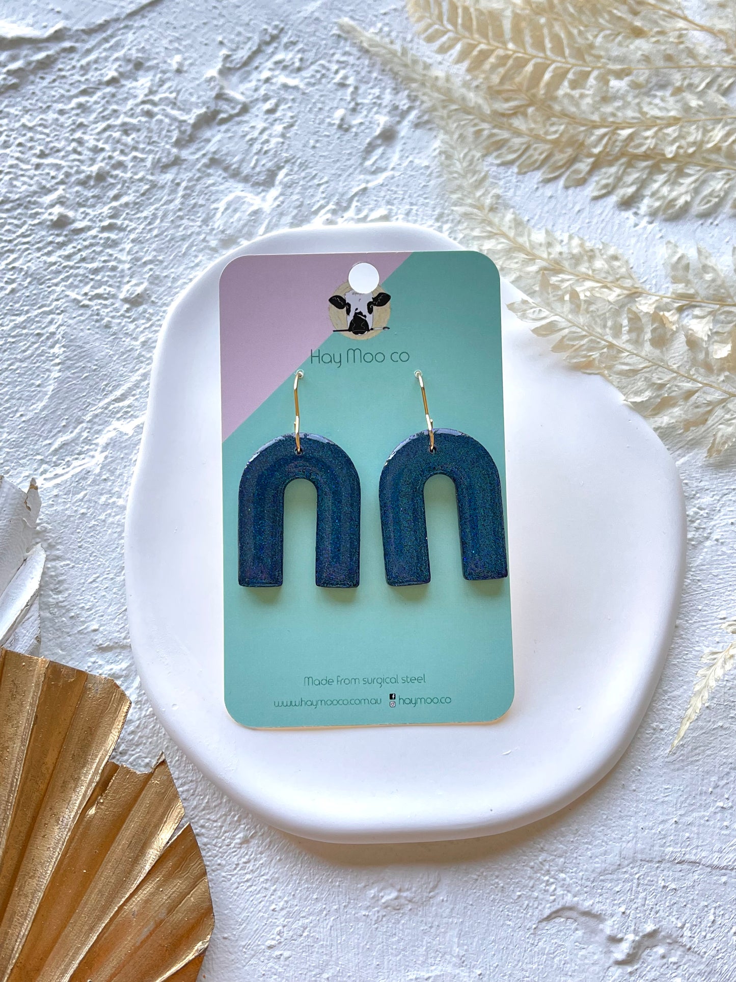 'Glitter' Open Arch Dangles