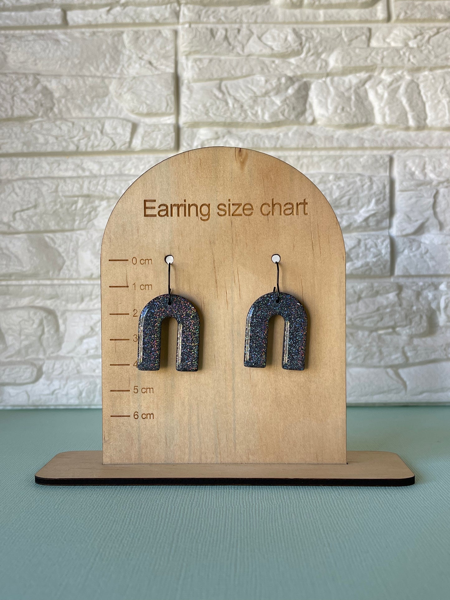 'Glitter' Open Arch Dangles