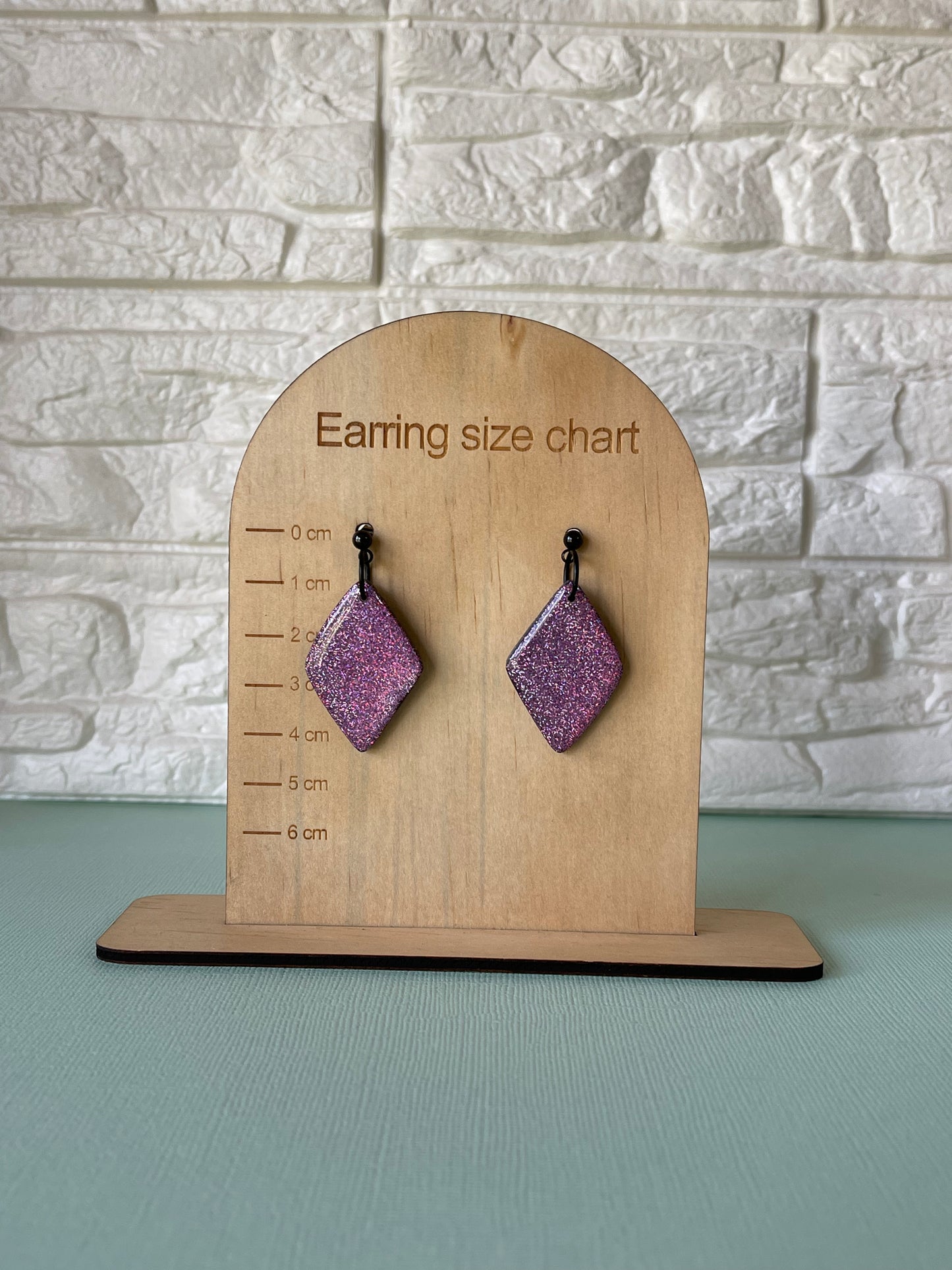 'Glitter' Small Diamond Dangle
