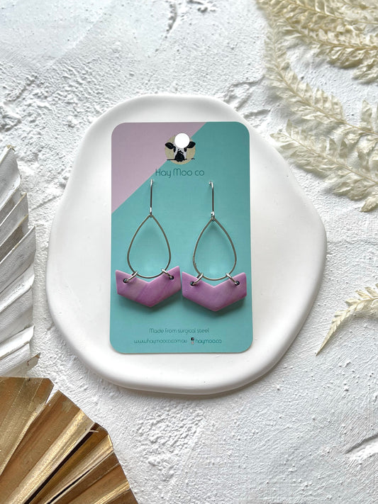 'Purple' Teardrop Charm Dangle