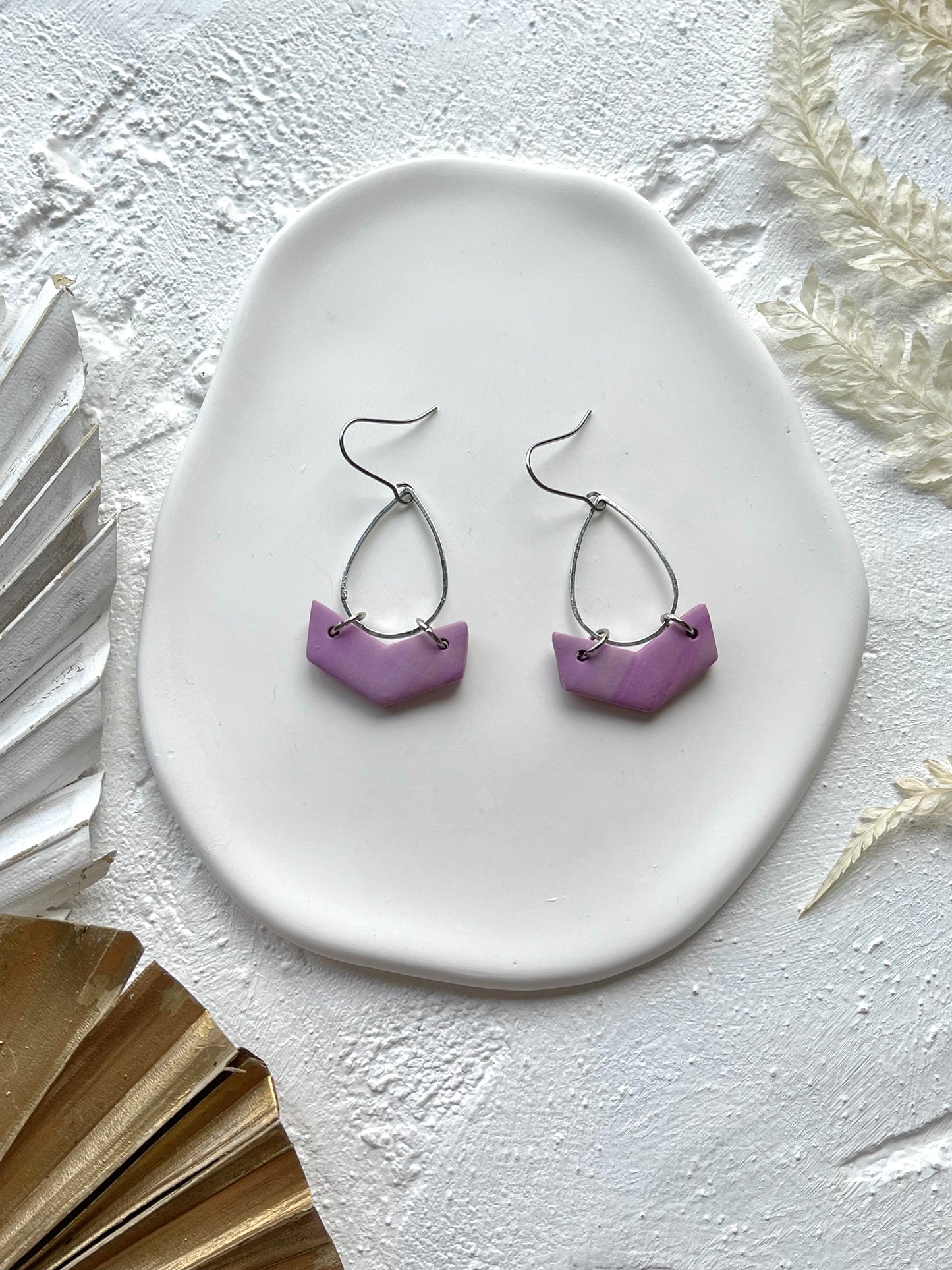 'Purple' Teardrop Charm Dangle