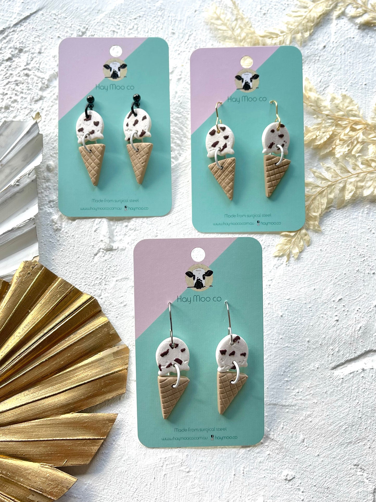 'Vanilla Choc Chip Ice Cream' Dangles