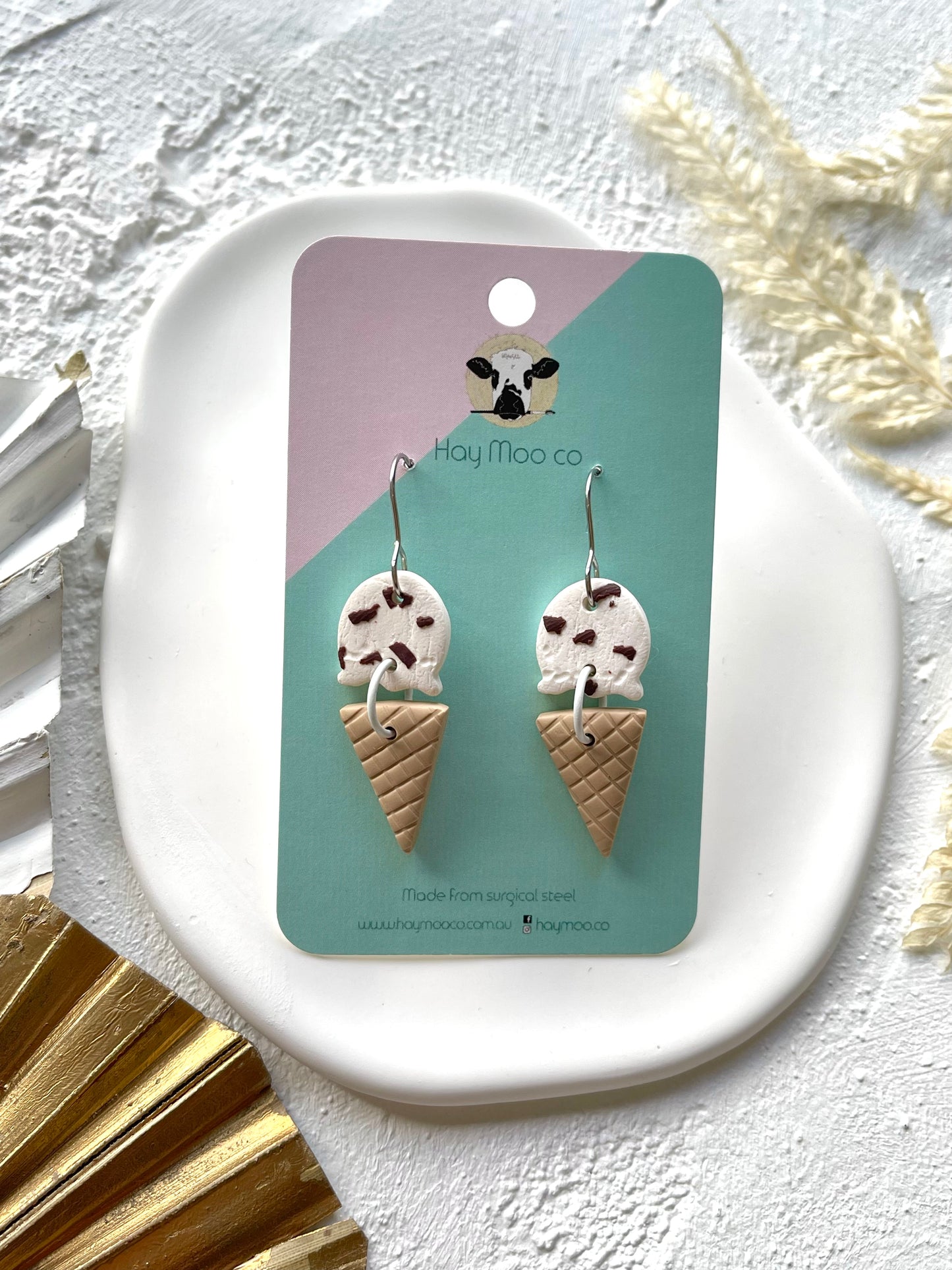 'Vanilla Choc Chip Ice Cream' Dangles