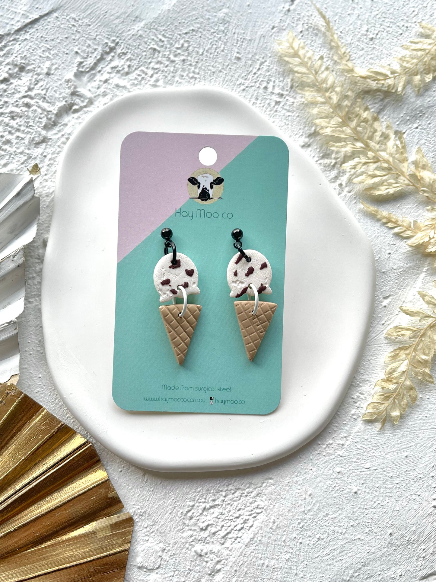 'Vanilla Choc Chip Ice Cream' Dangles