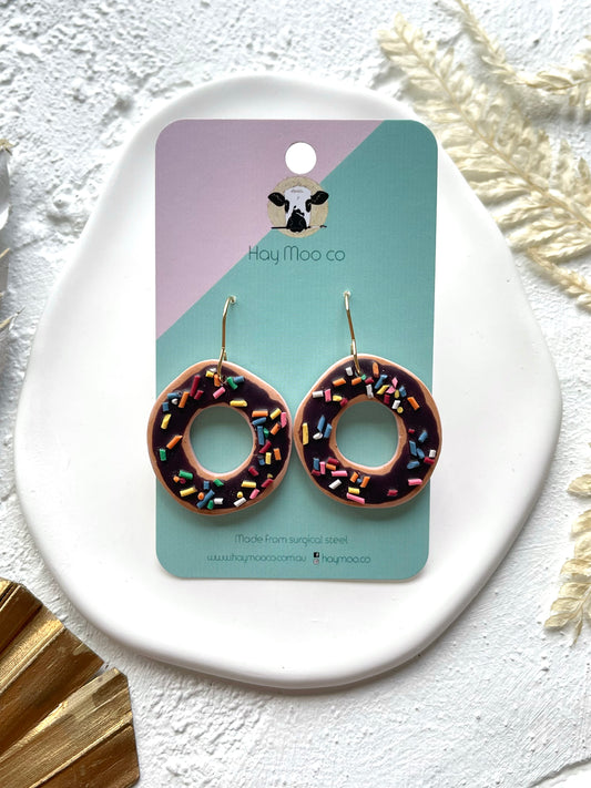 'Chocolate Donut' Large Dangles
