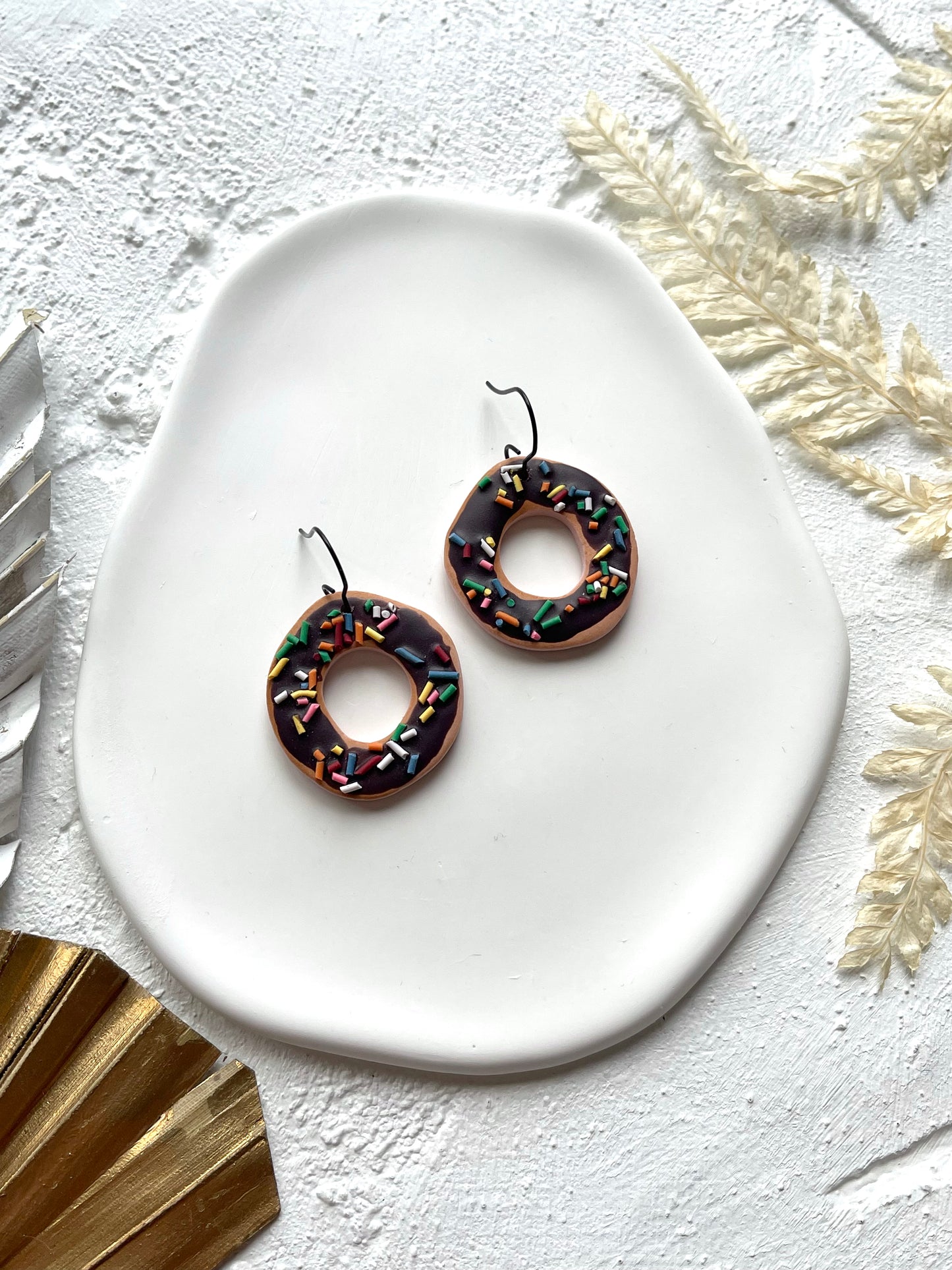 'Chocolate Donut' Large Dangles