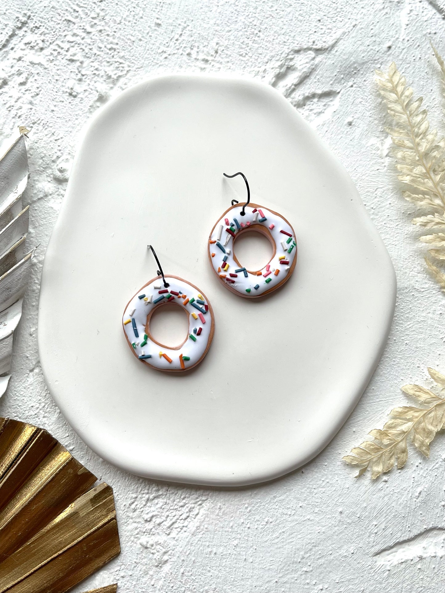 'Vanilla Donut' Large Dangles