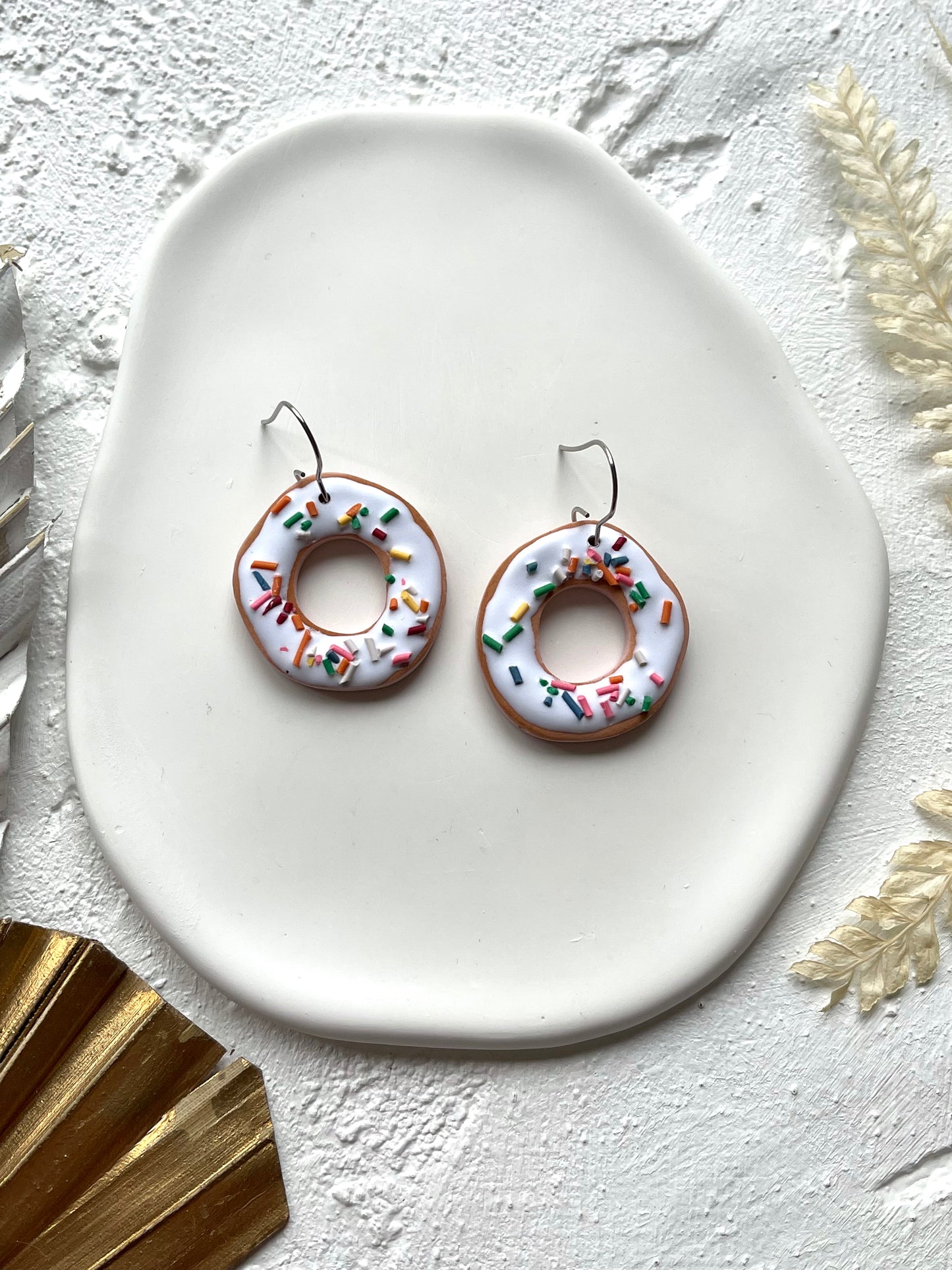 'Vanilla Donut' Large Dangles