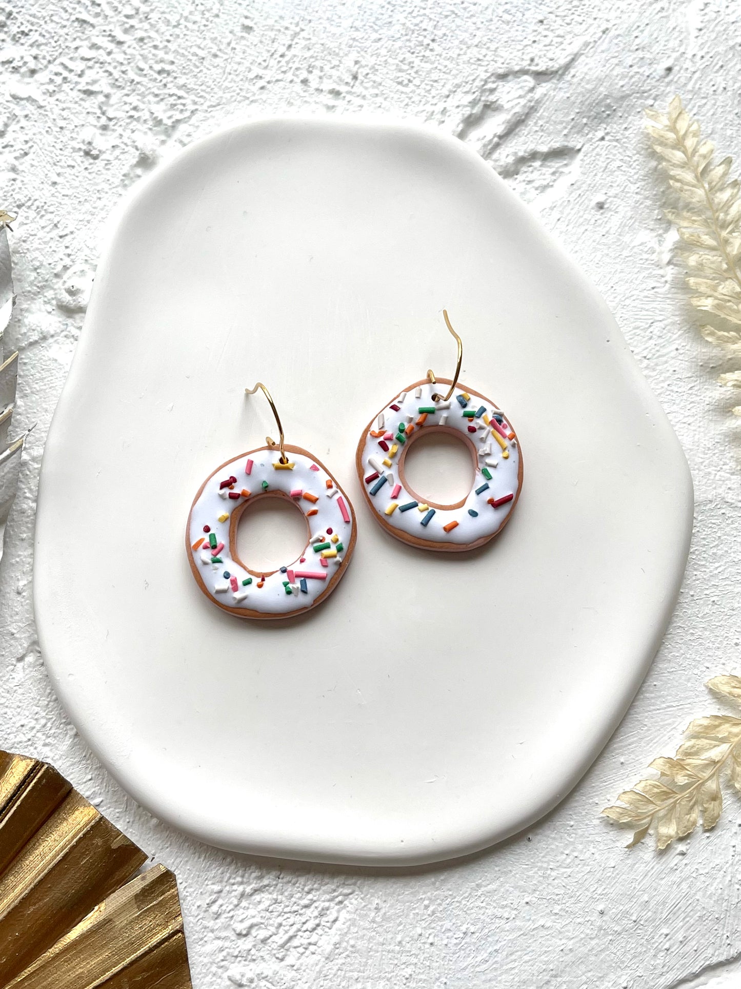 'Vanilla Donut' Large Dangles