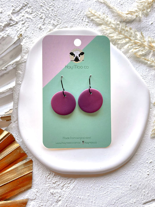 'Basic Staple' Ombre Purple Circle dangle
