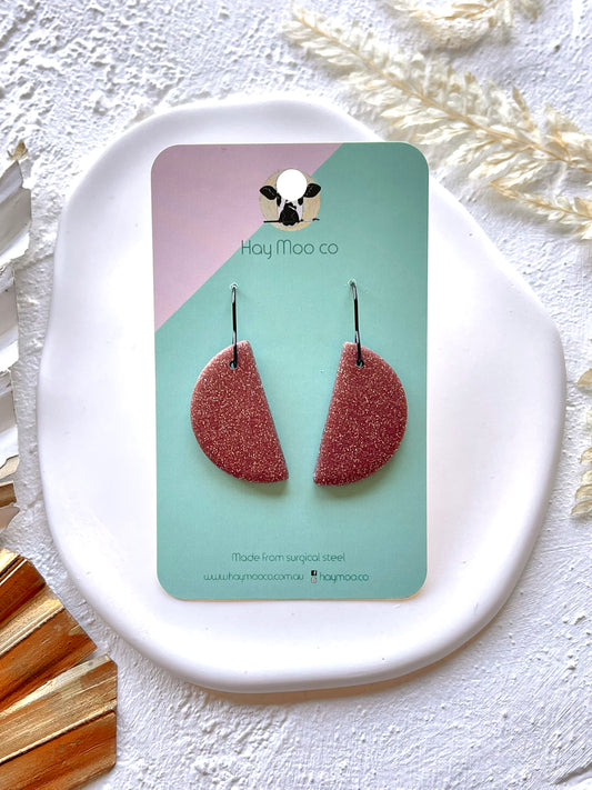 'Basic Staple' Bronze Semi Circle Dangle