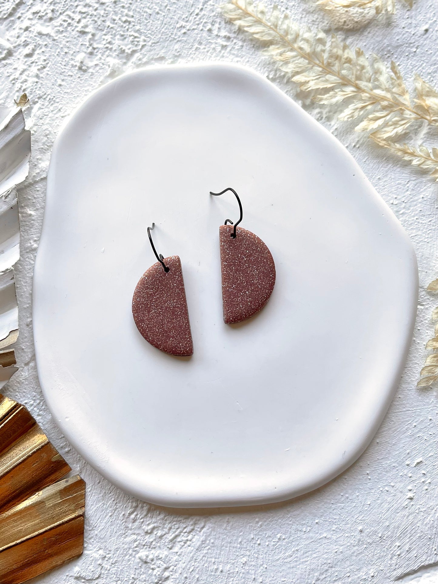 'Basic Staple' Bronze Semi Circle Dangle