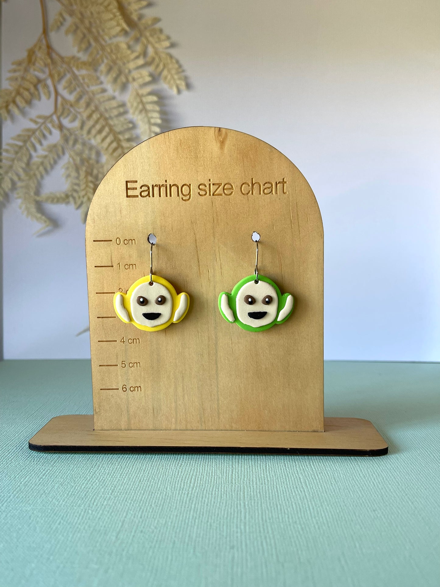 'Tellytubby' Green & Yellow Dangle
