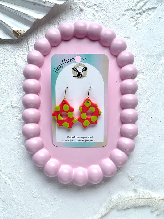 'Lime Burst' Swirl Dangle